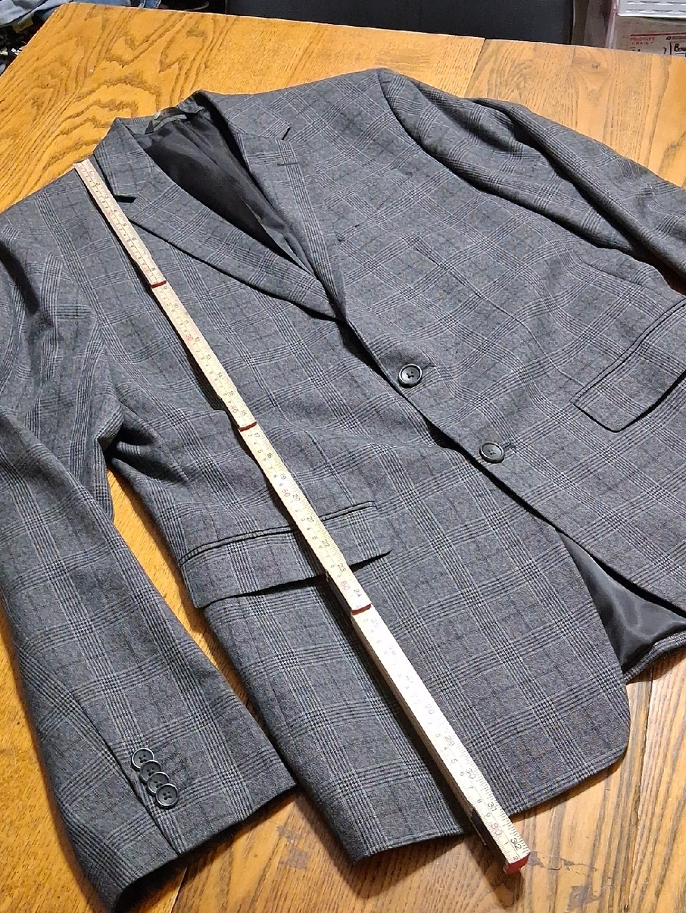 BANANA REPUBLIC BLAZER MENS 42L Preowned Used Coat Jacket SLIM FIT PLAID
